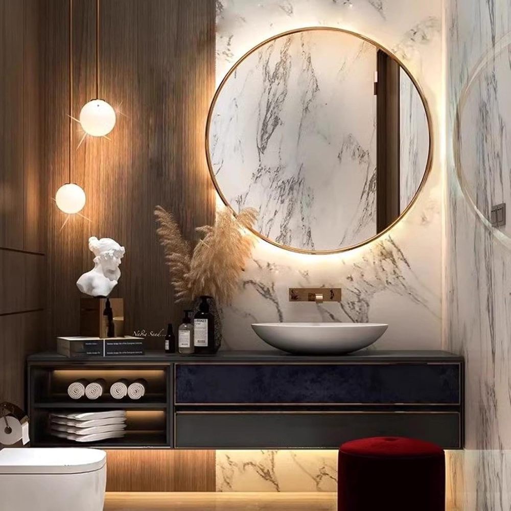 50IN Luxurious Bathroom Vanity with Sink - Single Floating Sink Design, Bathroom Vanity Cabinet with Smart Anti-Fog Mirror & Drawers, Waterproof & Customizable Sizes, Black