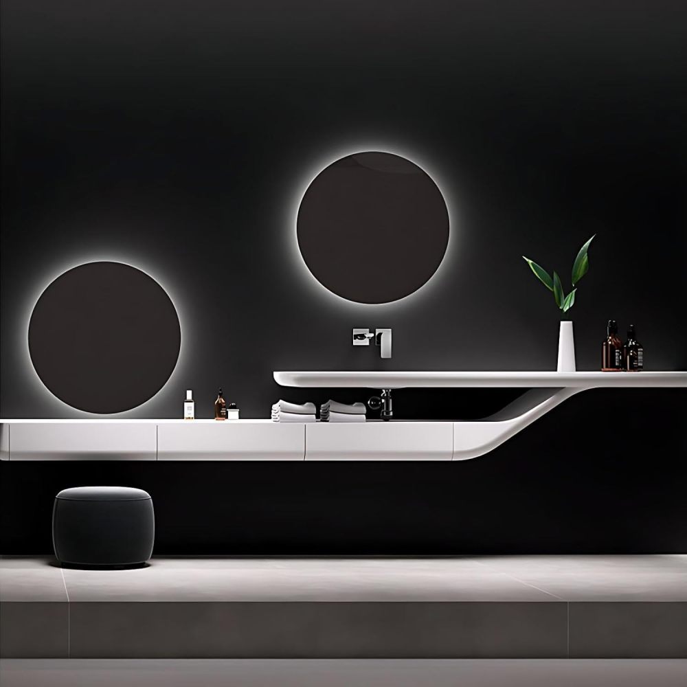 78IN Bathroom Vanity with Sink - White Wall-Mounted Vanity with Makeup Chair, Solid Wood Bathroom Sink Cabinet, Intelligent Defogging, Moisture-Proof - Complete Accessories, White