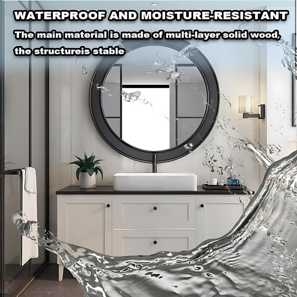 80IN Elegant Bathroom Vanity with Sink - Single Floating Sink Design, Bathroom Vanity Cabinet with Intelligent Defogging Mirror, Waterproof & Moisture-Proof - Easy to Install, White