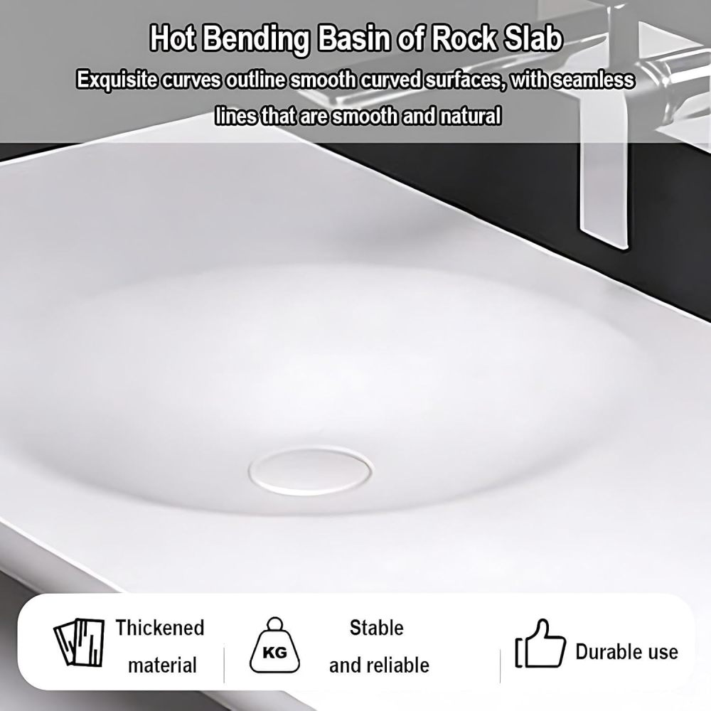 78IN Bathroom Vanity with Sink - White Wall-Mounted Vanity with Makeup Chair, Solid Wood Bathroom Sink Cabinet, Intelligent Defogging, Moisture-Proof - Complete Accessories, White
