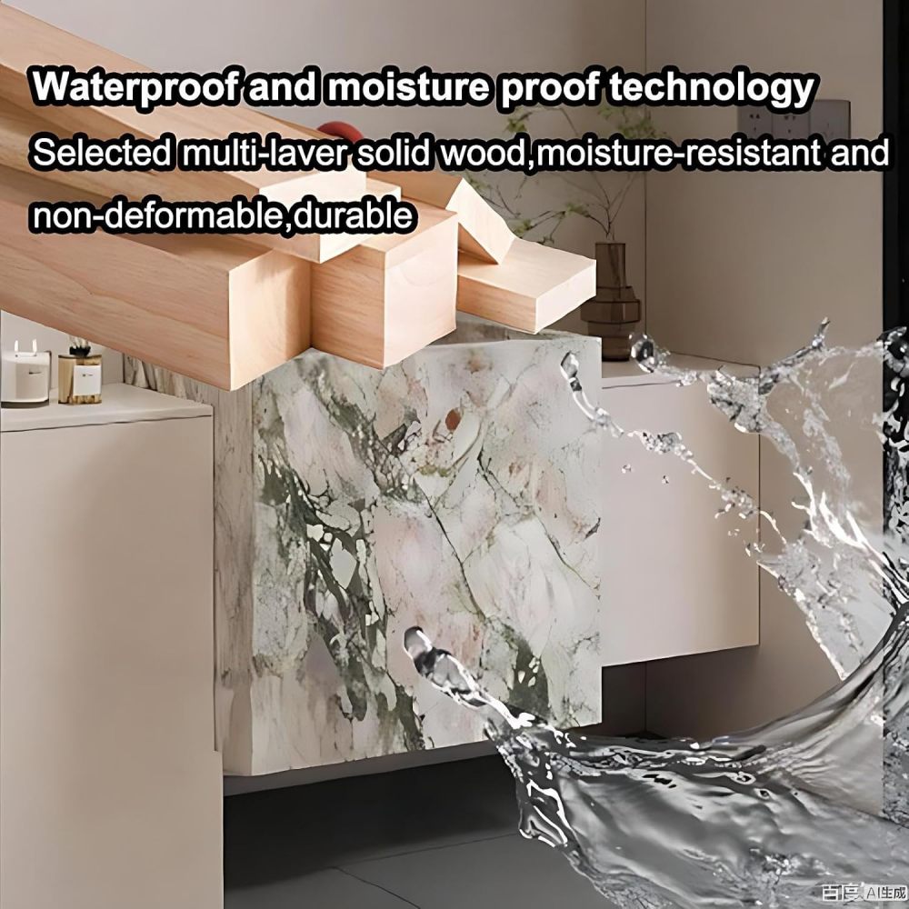 68IN Bathroom Vanity with Sink - Floating Bathroom Vanity with Sink and Smart Defog Mirror, Modern Bathroom Sink Cabinet with 2 Cabinet Doors, No Assembly Required, Mirror - A