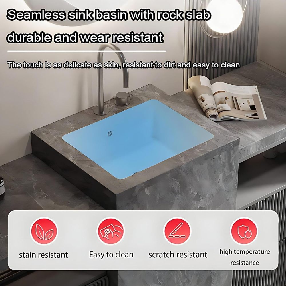 54IN Bathroom Vanity - Modern Bathroom Vanity with Smart Defog Mirror, Floating Sink Cabinet with Multiple Storage Areas & Seamless Sink, No Assembly Required