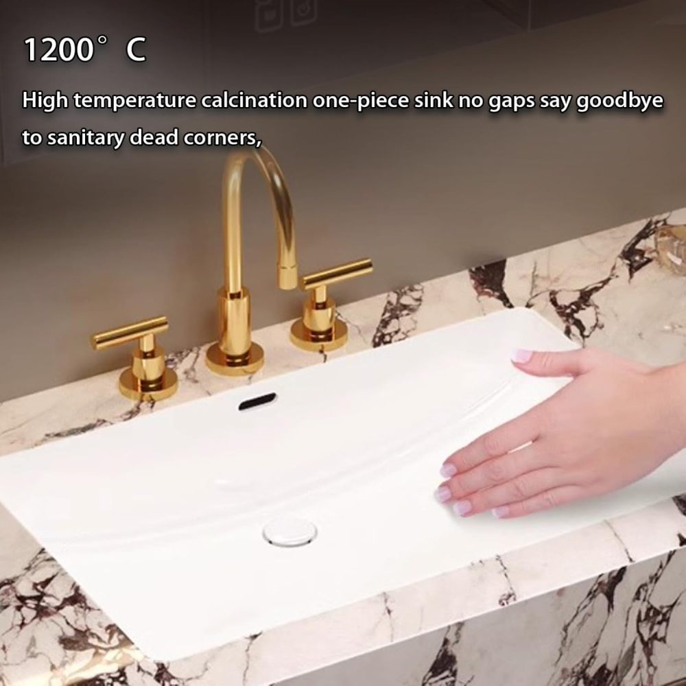 Bathroom Vanity with Sink - Double Sink Vanity with Smart Defogging Mirror, Solid Wood Bathroom Cabinet, Stylish, Waterproof, Custom Sizes - Complete Accessories