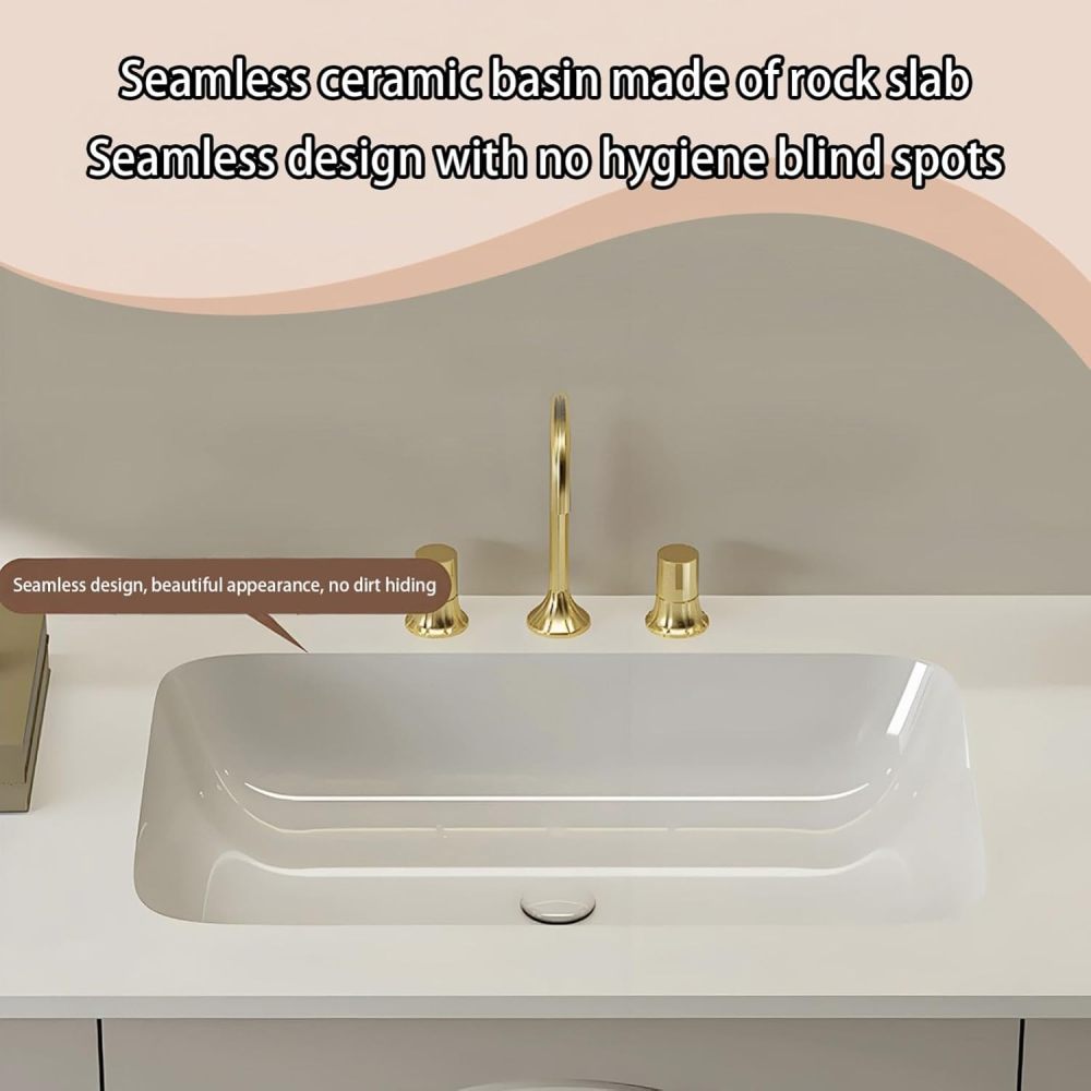 74 Inch Bathroom Vanity - Stylish Bathroom Vanity with Multiple Storage Areas, Popular Sink Cabinet with Smart Defog Mirror, Complete Accessories, No Assembly Required