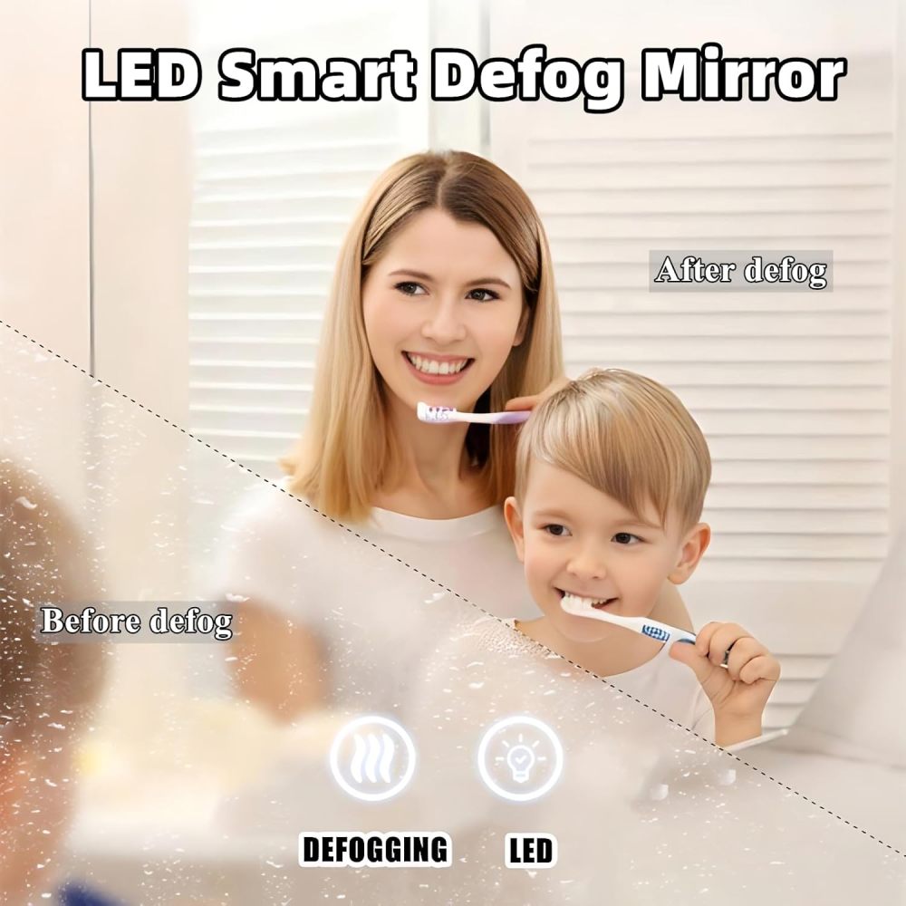 Bathroom Vanity with Sink - Modern Double Sink Bathroom Vanity Set | Floating Wall Mount | Includes LED Smart Defog Mirror/Mirror Cabinet | Solid Wood Cabinet with Drawers (A, 88")