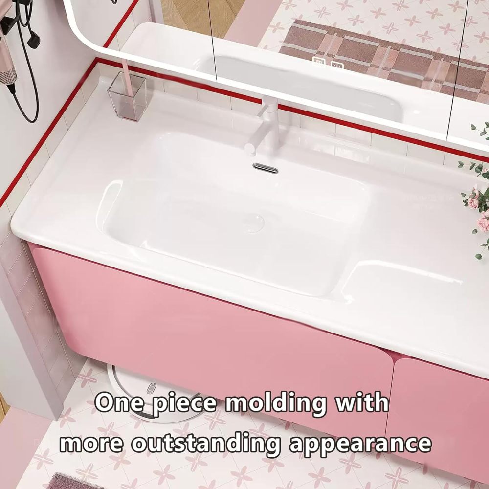 72IN Bathroom Vanity with Sink – Bathroom Vanity with Anti-Fog Mirror, Seamless Basin, Solid Wood Sink Cabinet with Drawers, Complete Accessorie, Fully Assembled