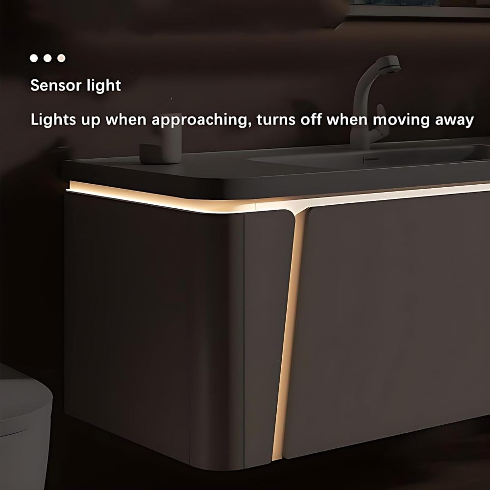 Bathroom Vanity with Sink - Modern Bathroom Sink Cabinet & Smart Mirror Cabinet| Wall Mount | Multi-Layer Solid Wood Material | Modern and Stylish Design (B, 36")
