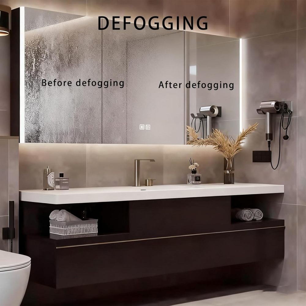 72IN Bathroom Vanity with Sink - Solid Wood Wall-Mounted Single Sink Vanity with Storage, Stylish Bathroom Cabinet, Fully Assembled