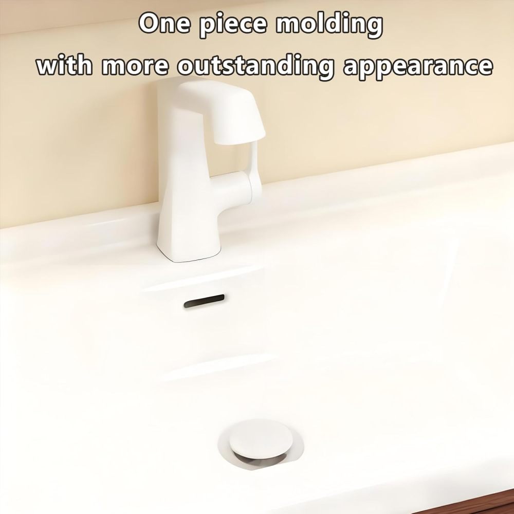72IN Bathroom Vanity with Sink - Sink Cabinet with Multi-Layer Waterproof Coating, Anti-Fog Mirror & Seamless Basin Design, Complete Accessories, Fully Assembled, Wood A