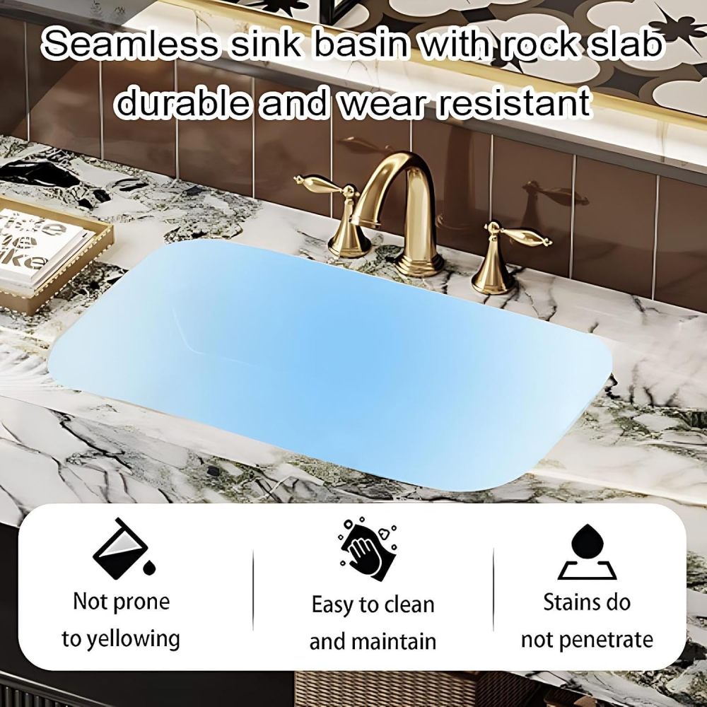 60IN Bathroom Vanity - Luxury Bathroom Vanity with Smart Defog Mirror, Simple Sink Cabinet with 3 Large Capacity Drawers & Seamless Sink, No Assembly Required