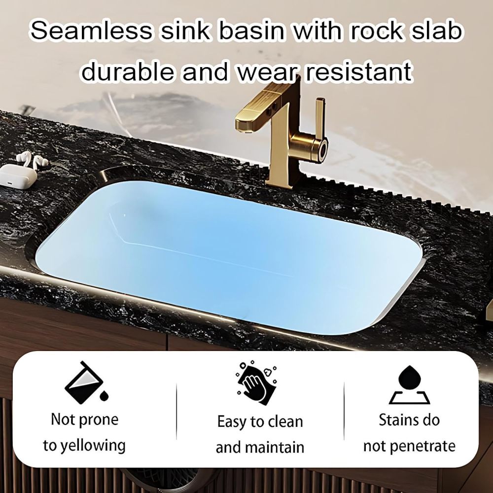 70IN Double Sink Bathroom Vanity - Luxury Bathroom Vanity with Smart Defog Mirror, Solid Wood Sink Cabinet with Multiple Storage Areas & Seamless Sink, No Assembly Required