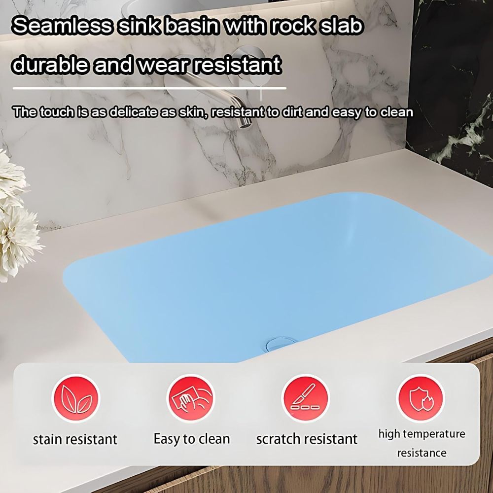 62IN Double Sink Bathroom Vanity - Solid Wood Bathroom Vanity with Smart Defog Mirror, Modern Sink Cabinet with 2 Large Capacity Drawers, No Assembly Required