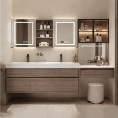 Brown Mirror Cabinet