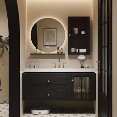 Round Mirror Black