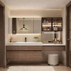 Brown Mirror Cabinet 1