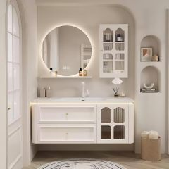 Round Mirror White