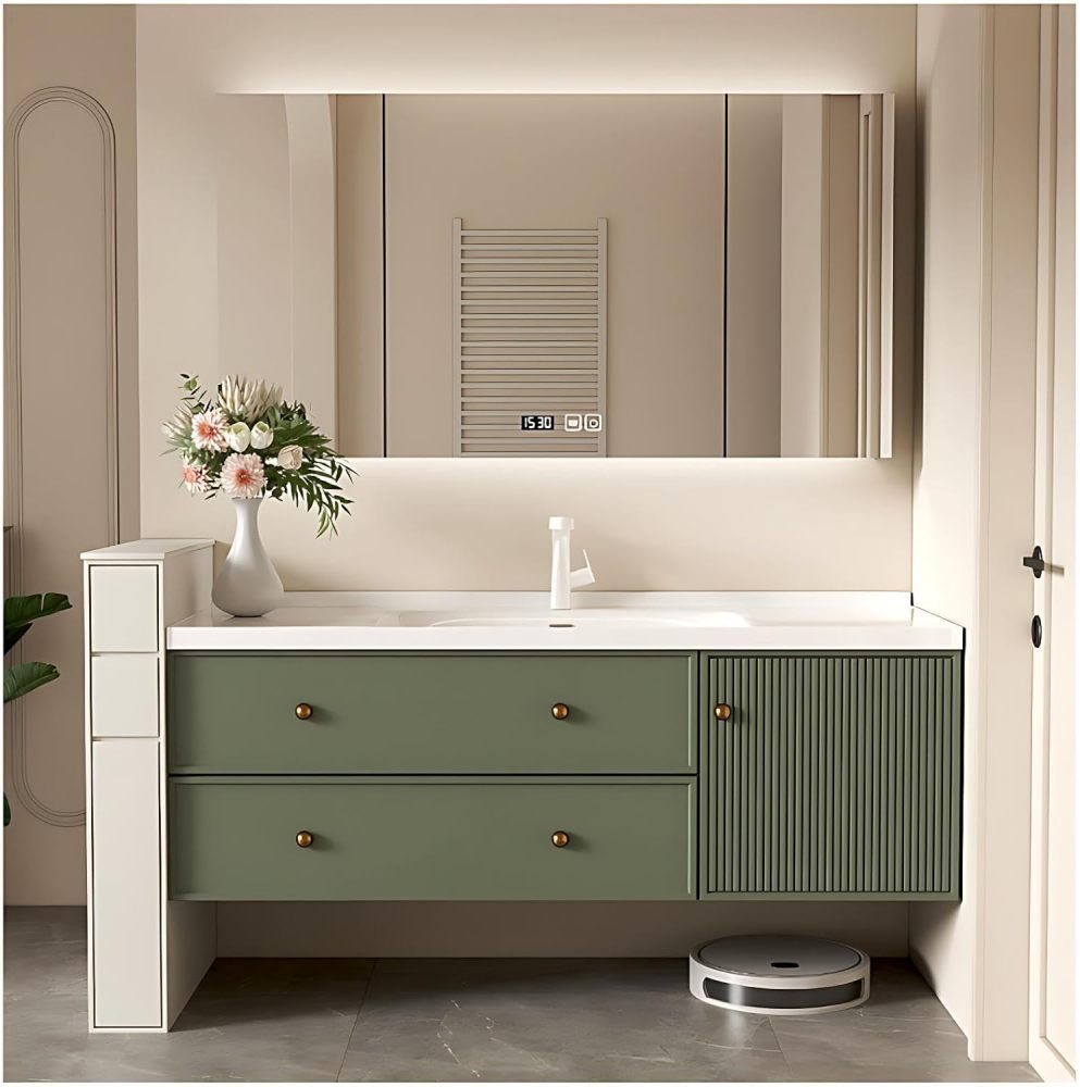 98IN Luxury Bathroom Vanity with Sink - Modern Bathroom Vanity Cabinet, Intelligent Defogging, Large Storage Space, Silent Hinge, Waterproof & Moisture-Proof, Customizable Size, Style A