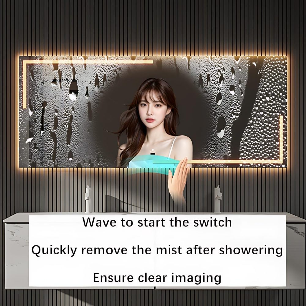 Bathroom Vanity with Sink - Wall Mounted Double Sink Bathroom Vanity Cabine, Modern Floating Vanity & LED Anti-Fog Mirror, Optimized Storage Solutions, Faucet Accessories Included (84")