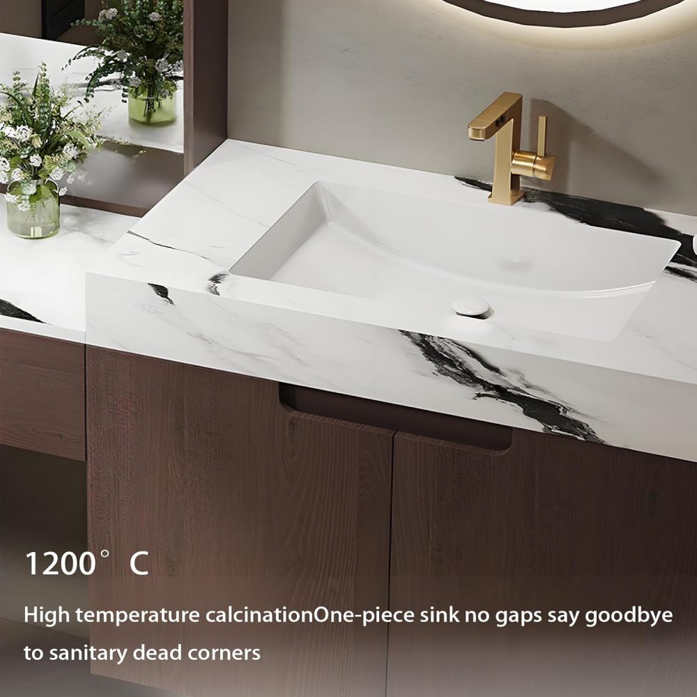 88IN Bathroom Vanity with Sink - Modern Stylish Floating Vanity with Intelligent Defogging, Bathroom Sink Cabinet, Storage Space, Customizable Sizes - Complete Accessories, Gray
