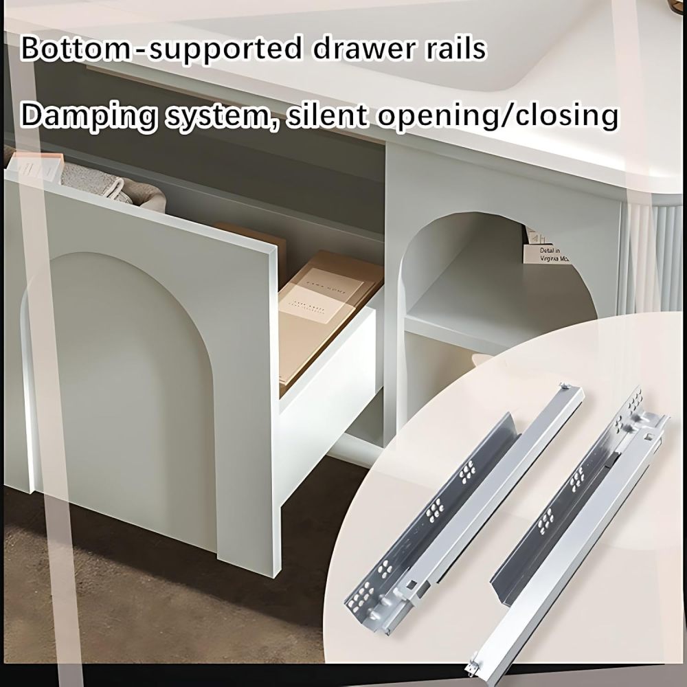 Bathroom Vanity with Sink - Single Sink Bathroom Vanity Cabinet with Ceramic Top, Floating Vanity with Storage, Easy Assembly (64")