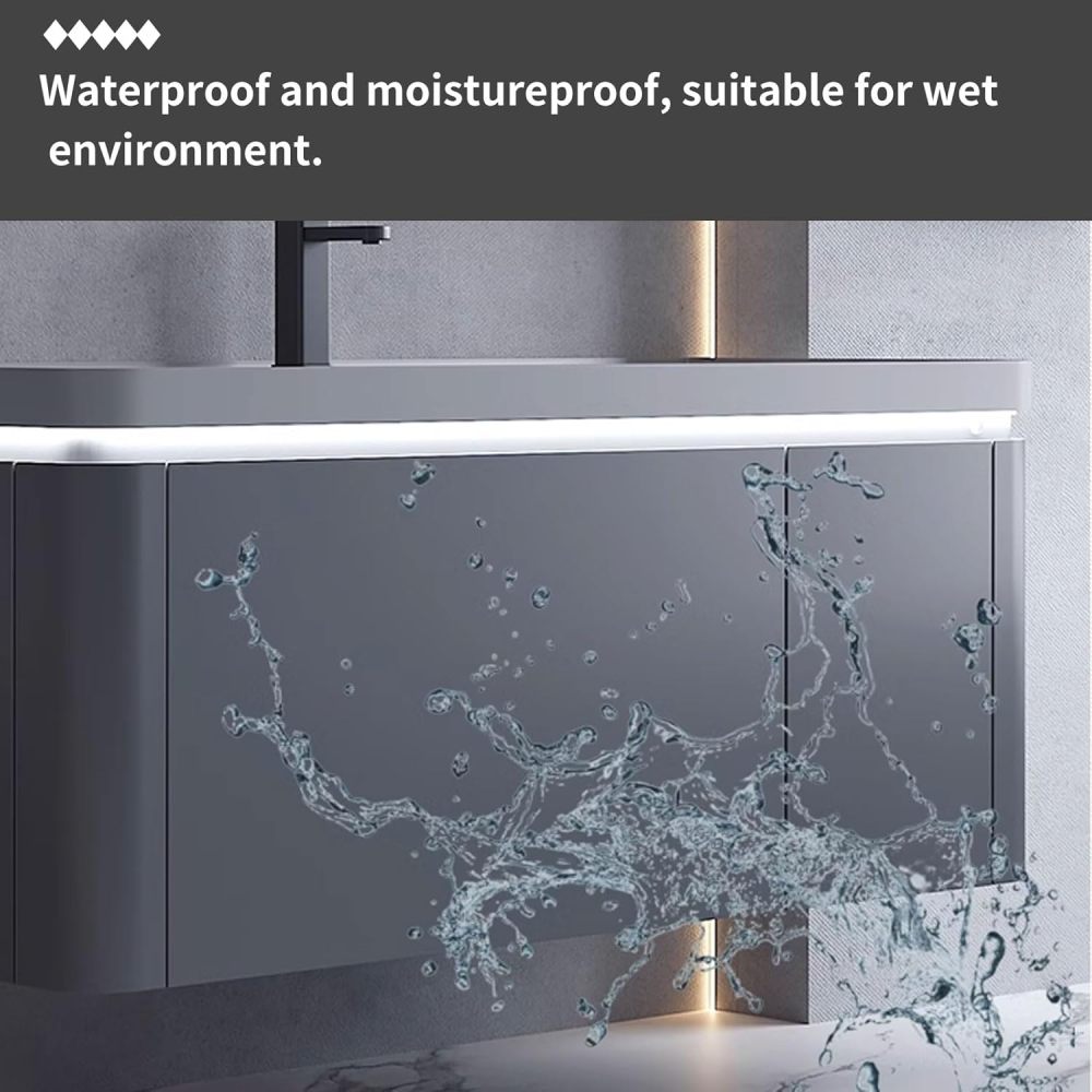 Bathroom Vanity - Modern Bathroom Vanity with Sink Set, Includes Elegant Led Smart Fog Removal Mirror Cabinet (36")