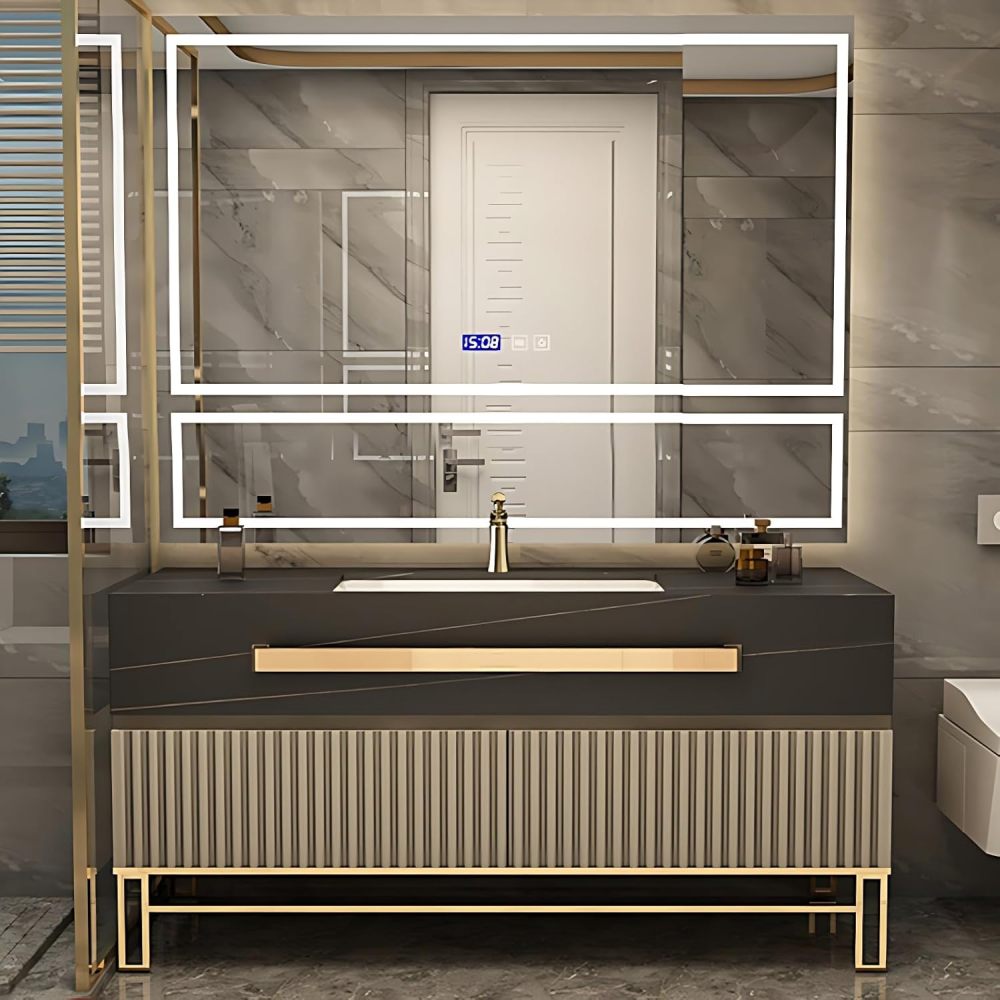 Bathroom Vanity with Sink - Bathroom Vanities Set Includes Smart De-Fogging Mirror, One-Click Imaging, Bathroom Vanity with Storage Drawer, Gifts for Wife and Daughter (48")