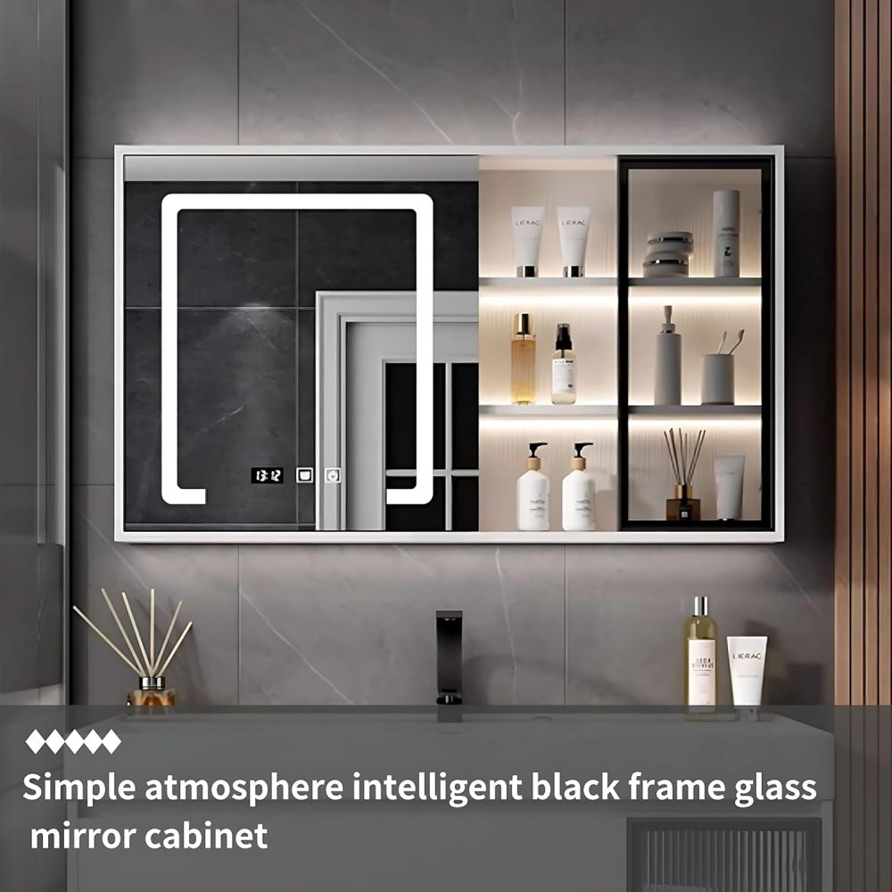 Bathroom Vanity Set - Includes Led Smart Defogging Mirror Cabinet & Elegant Bathroom Vanity with Sink (36")
