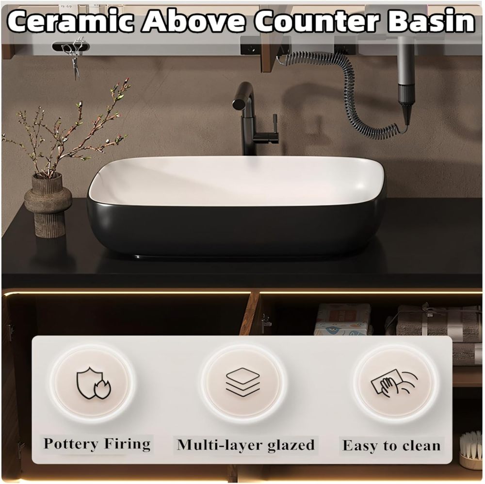 Bathroom Vanity with Sink - Modern Floating Bathroom Vanity Cabinet with LED Smart Mirror Set, Motion Sensor Lighting, Wall Mount, Includes Faucet & Accessories (Mirror, 80")