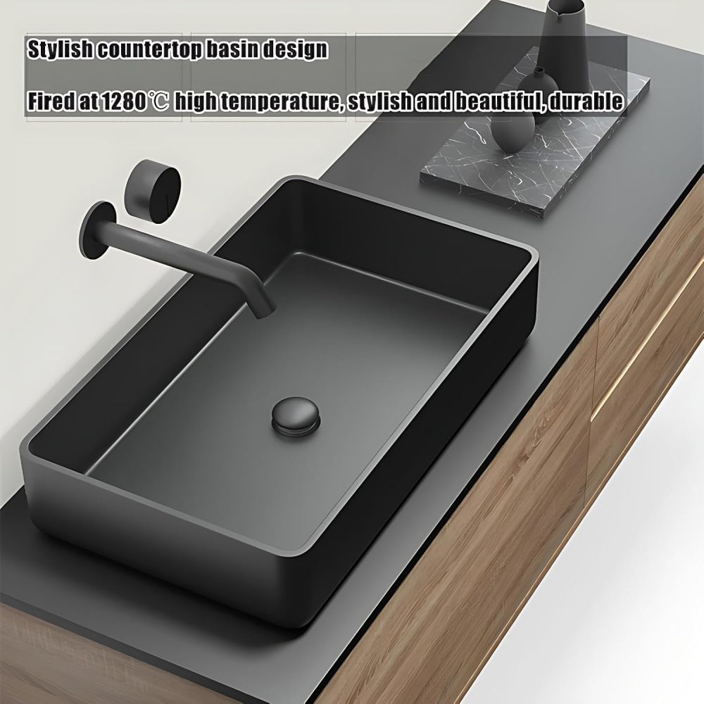 Bathroom Vanity with Sink - Modern Floating Vanity & LED Smart Defogger Mirror/Mirror Cabinet Combination, Wall-Mounted Installation, Sintered Stone Countertop (Smart Mirror Cabinet, 44")