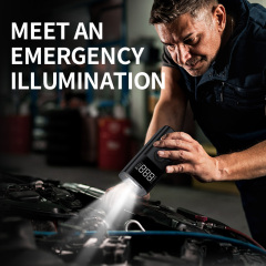 Portable 150PSI Cordless Tire Inflator Air Compressor 20000mAh Built-in Jump Starter Digital Screen Emergency SOS Flashlight