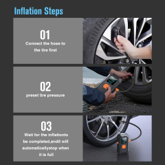 Car Jump Starter Air Compressor High Power 4000A Booster LED SOS Light Digital Pressure Gauge Plastic for Travel Outdoor Use