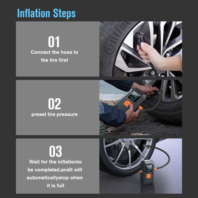 Car Jump Starter Air Compressor High Power 4000A Booster LED SOS Light Digital Pressure Gauge Plastic for Travel Outdoor Use