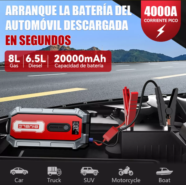 Hot Selling 2000A Multi-function Portable Car Battery Jump Starter Power Bank with Lithium Battery for Truck & Motorcycle