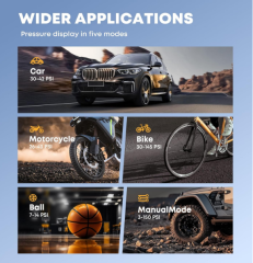 Multi Function LED SOS Light Portable 5200mAh Battery Air Compressor Car Tyre Inflator Electric Air Pump