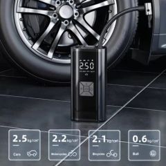 Portable Electric Air Compressor Inflator Rechargeable Cordless High Pressure Digital Emergency Tire Inflator for Car Bicycle