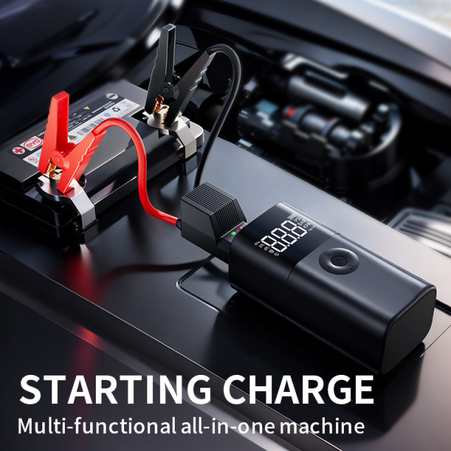 45W 2000A Air Pump Jump Starter Booster 16000mah Power Bank Lithium Battery 4 in 1 Car Jump Starter
