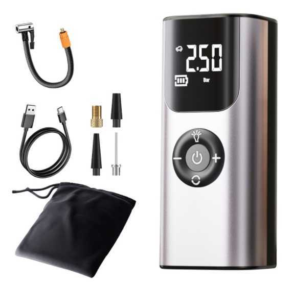 12V DC 150PSI Cordless Tire Pump with Dual Display Portable Air Compressor Car Tire Inflator for Bike Motorcycle Car Tires Balls