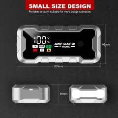 Super Capacitor 4000A Jump Starter Portable Car & Truck Battery Booster with LCD Display Fast Charge