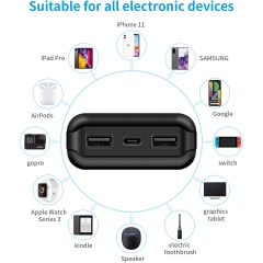 New Solar Power Banks Mobile Phone Portable Powerbank 20000Mah Double Usb High Capacity Waterproof Charger Solar Power Bank