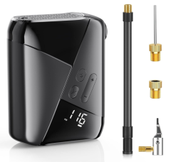 Electric Bike Tire Pump Max 150 PSI Rechargeable 3200mAh Portable Mini Air Pump Plastic Digital Pressure Gauge 10L/min