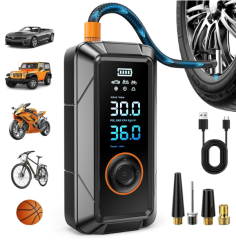Multi Function LED SOS Light Portable 5200mAh Battery Air Compressor Car Tyre Inflator Electric Air Pump