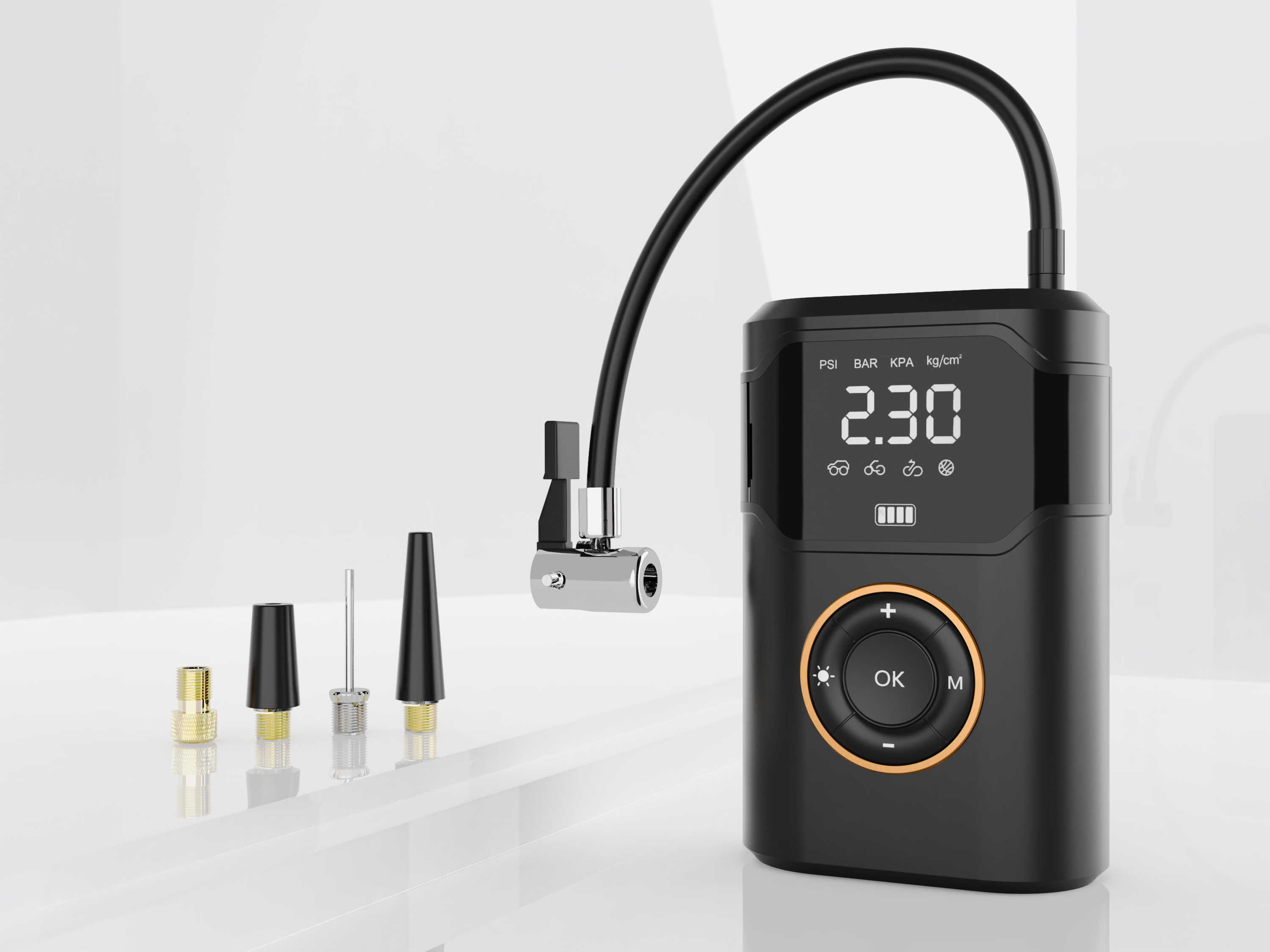 Portable Wireless Plastic Handheld Air Compressor Digital Display 150PSI High Pressure Tire Pressure Monitor Car Tire Inflator
