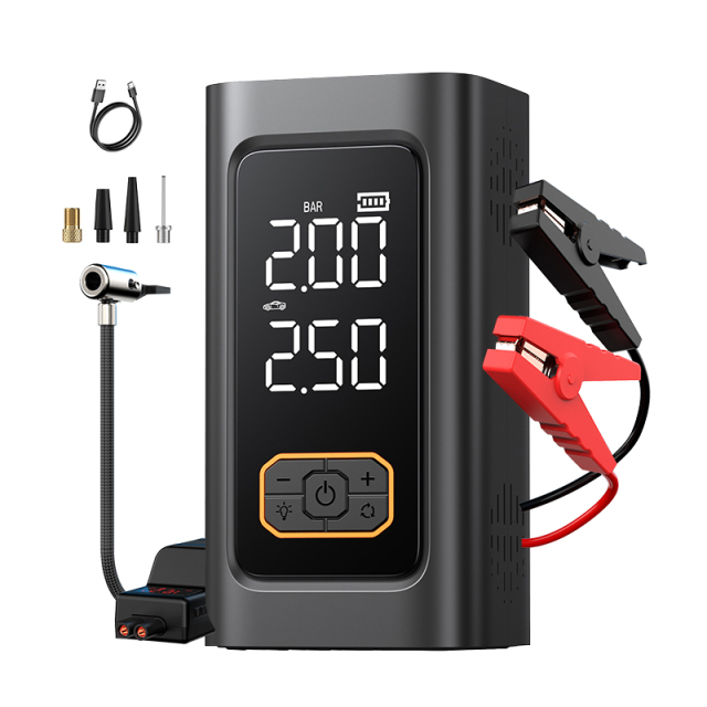 4 in 1 10000mAh High Capacity Multi Function Portable Car Battery Charger and Jump Starter with Air Pump