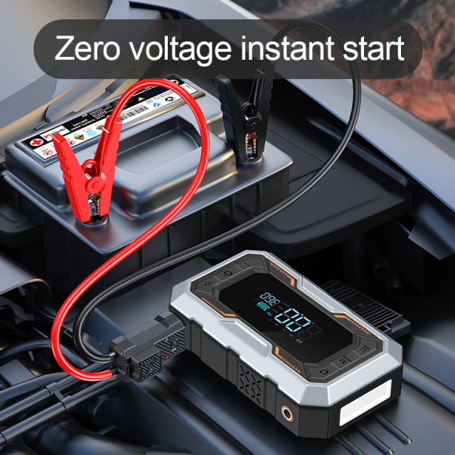 Multifunctional 4 in 1 Car Air Pump Tire Inflator with Jump Starter 6000mAh Power Bank for Emergency Use