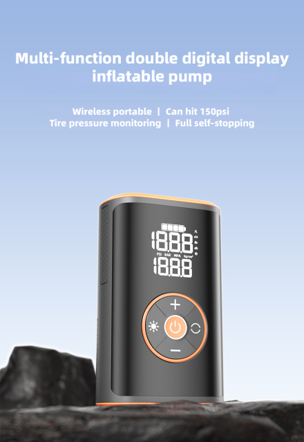Portable Automatic Digital Display Cordless Electric Tire Inflator with Tire Pressure Monitor and Plastic Material for Car