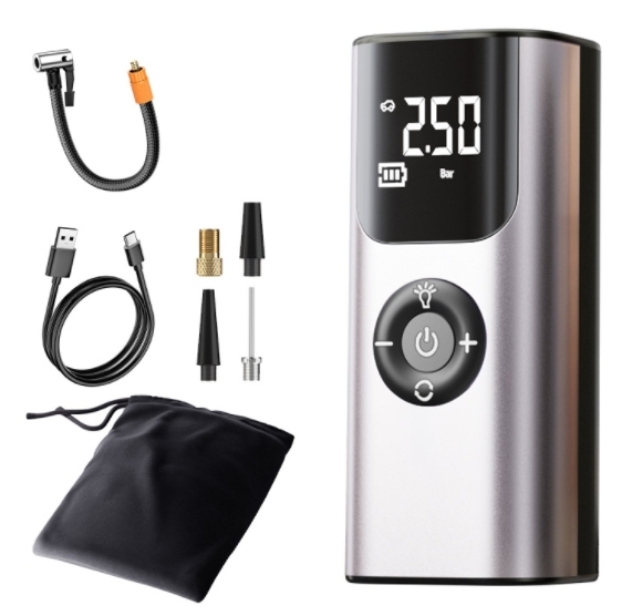 12V DC 150PSI Cordless Tire Pump with Dual Display Portable Air Compressor Car Tire Inflator for Bike Motorcycle Car Tires Balls