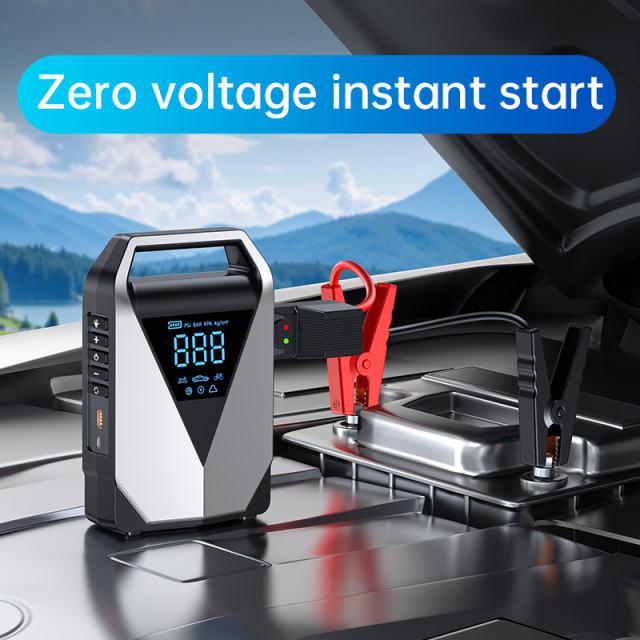 Portable Super Capacitor Kit  Battery 4 in 1 Emergency Car Jump Starter Power Bank With Air Pump