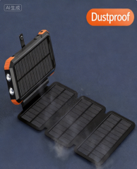 5 in 1 Detachable Solar Power Bank 63800mAh Hand Crank Cigarette Lighter Waterproof Charger Li-Polymer 35W Output LED Display