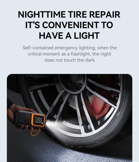 High Pressure 150PSI Portable Tire Inflator for Car and Bike Digital Display Air Pump for Roadside Assistance