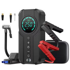 5 in 1 Portable Car Jump Starter 12 Volt Booster with Inflator for Vehicle Battery Cell Phone Charging 5 Volt Adapter